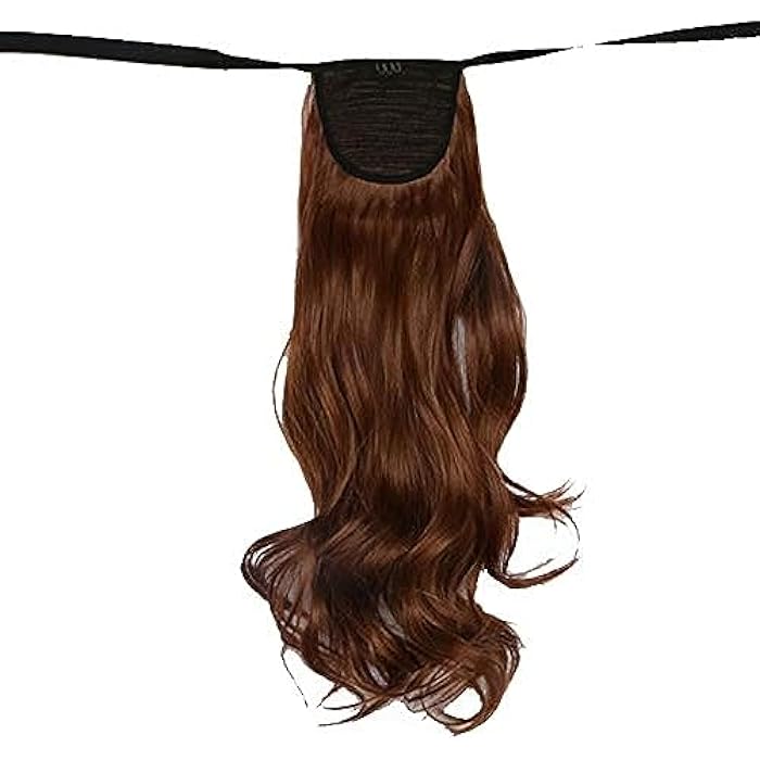 DILLARDS Hair Extension Seamless Women's Synthetic Hair Brown Mid Length Curly Elegant Fashion All Match Wig Accessory - Image 1
